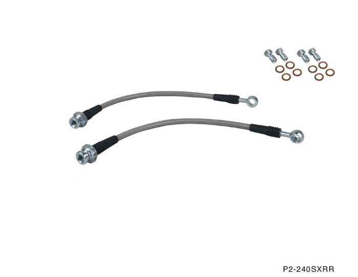 P2M Stainless Braided Rrear Brake Lines - Nissan 240sx (1989-1998)
