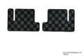 P2M Checkered Flag Rear Carpet Floor Mats - Honda Civic CRX 1988-1991