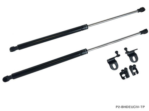 Phase 2 Motortrend (P2M) Black Series Engine Hood Bonnet Dampers Set - Honda Civic EU (2001-2004)