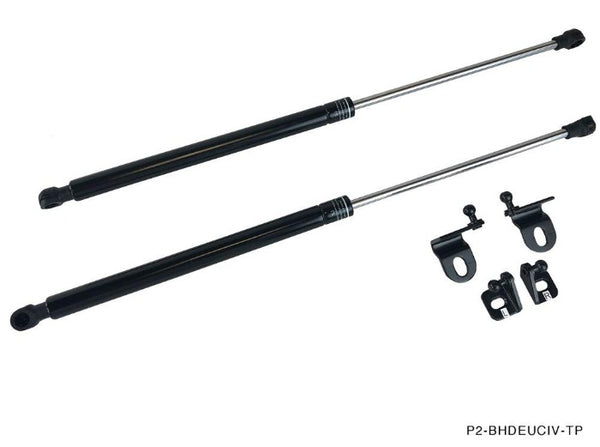 Phase 2 Motortrend (P2M) Black Series Engine Hood Bonnet Dampers Set - Honda Civic EU (2001-2004)