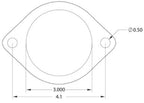 Grimmspeed Universal 2X Thick 3" 2-Bolt Multi Layer Stainless Steel Exhaust Gasket - Single