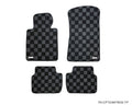 Phase 2 Motortrend (P2M) Checkered Carpet Race Floor Mats Front & Rear - BMW E46 3 Series Coupe / Sedan (1999-2006)