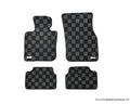Phase 2 Motortrend (P2M) Checkered Carpet Race Floor Mats Front & Rear - Mini Cooper F55 4 Door (2016-2022)