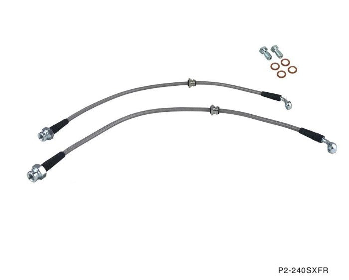 P2M Stainless Braided Front Brake Lines - Nissan 240sx (1989-1998)
