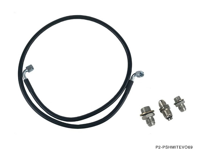 Phase 2 Motortrend (P2M) High Pressure Power Steering Hose - Mitsubishi Lancer Evo Evolution 6 7 8 9