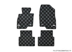 Phase 2 Motortrend (P2M) Checkered Carpet Race Floor Mats Front & Rear - Mazda 3 (BM/BN) 2014-2018