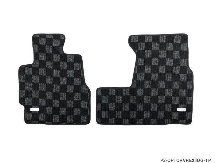 Phase 2 Motortrend (P2M) Front & Rear Race Carpet Floor Mats - Honda CR-V Auto Transmission (1995-2001)