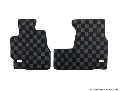 Phase 2 Motortrend (P2M) Front & Rear Race Carpet Floor Mats - Honda CR-V Auto Transmission (1995-2001)