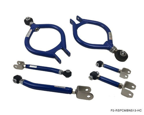 Phase 2 Motortrend (P2M) Adjustable Rear Toe / Traction / Upper Control Arms Combo Kit - Nissan 240sx S13 (1989-1994)