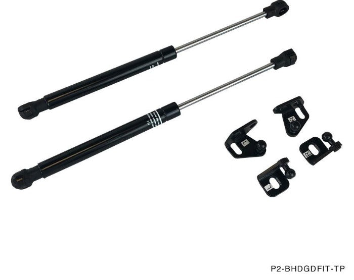 P2M Black Hood Dampers - Honda Fit GD (2007-2008)