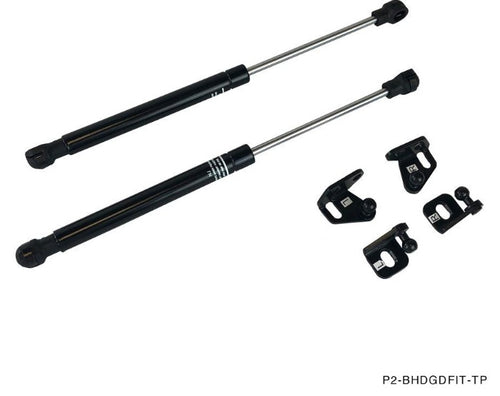 Phase 2 Motortrend (P2M) Black Series Engine Hood Bonnet Dampers Set - Honda Fit GD (2007-2008)