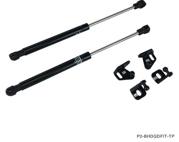 Phase 2 Motortrend (P2M) Black Series Engine Hood Bonnet Dampers Set - Honda Fit GD (2007-2008)