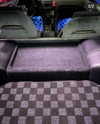 Phase 2 Motortrend (P2M) Checkered Race Carpet Floor Mats Set - Nissan Z32 300zx Coupe (1990-1996)