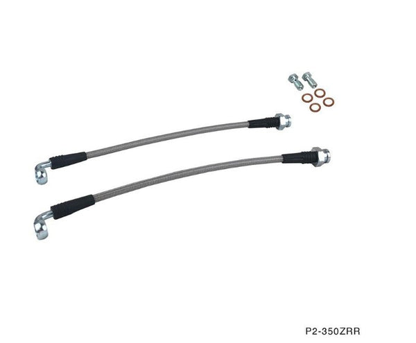 Phase 2 Motortrend (P2M) Stainless Steel Braided Rear Brake Lines - Nissan 350z (2003-2009)