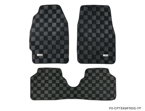 Phase 2 Motortrend (P2M) Race Carpet Floor Mats 3pc Set - Honda Civic EK9 Hatch & Sedan (1996-2000)