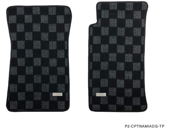 Phase 2 Motortrend (P2M) Checkered Flag Race Carpet Floor Mats - Mazda Miata NA NB (1990-2005)