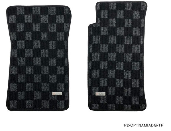 Phase 2 Motortrend (P2M) Checkered Flag Race Carpet Floor Mats - Mazda Miata NA NB (1990-2005)