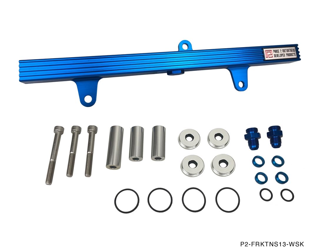 Phase 2 Motortrend (P2M) Billet Aluminum Top Feed Fuel Rail Kit - Nissan S13 SR20DET