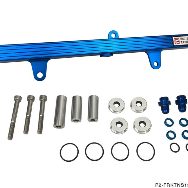 Phase 2 Motortrend (P2M) Billet Aluminum Top Feed Fuel Rail Kit - Nissan S13 SR20DET