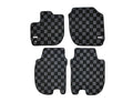 Phase 2 Motortrend (P2M) Checkered Carpet Race Floor Mats Front & Rear - Honda Fit GK/GH/GP (2015-2020)