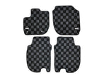 Phase 2 Motortrend (P2M) Checkered Carpet Race Floor Mats Front & Rear - Honda Fit GK/GH/GP (2015-2020)