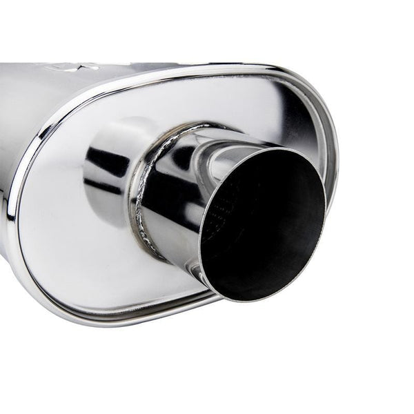 DC Sports Exhaust DC Sports Universal Oval Muffler 2.5" Inlet 2.5" Outlet