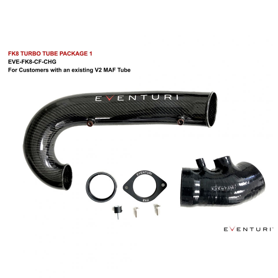 Eventuri Carbon Fiber Charge Pipe (requires V2 MAF Tube) - Honda FK8 Civic Type R (2017-2021)