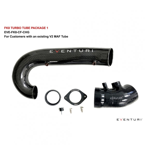 Eventuri Carbon Fiber Charge Pipe (requires V2 MAF Tube) - Honda FK8 Civic Type R (2017-2021)
