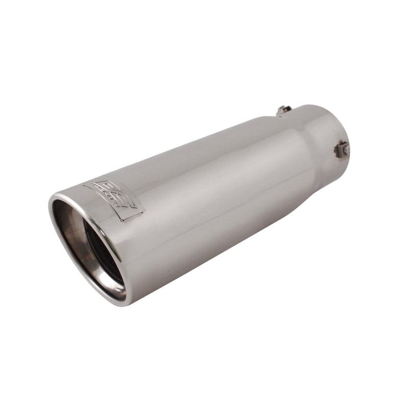 DC Sports Exhaust DC Sport Polished Stainless Universal Bolt On Exhaust Slant Cut Tip 3.75" Inlet 4.5" Outlet