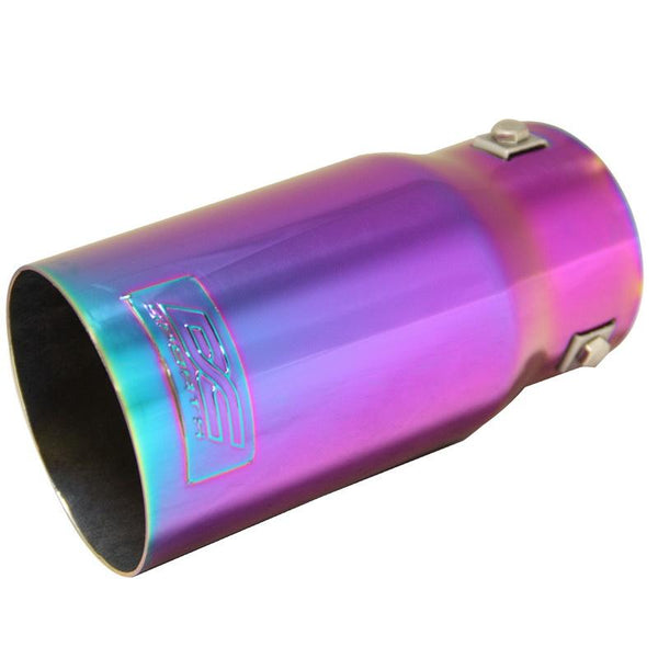 DC Sports Bolt-On Chameleon Anodized Exhaust Muffler Tip - L: 7.5" x Outlet 3.5"