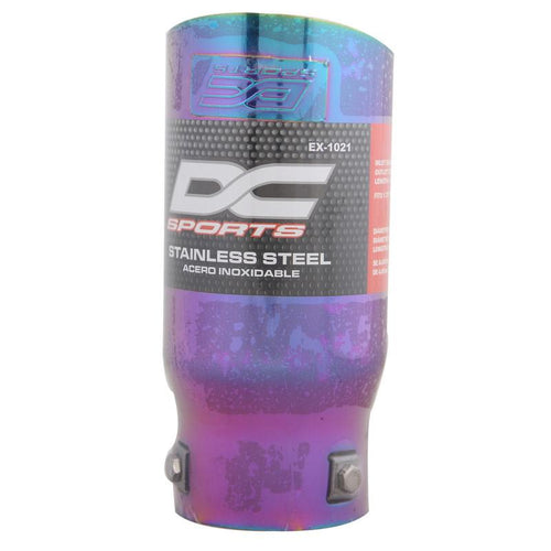 DC Sports Bolt-On Chameleon Anodized Exhaust Muffler Tip - L: 7.5" x Outlet 3.5"