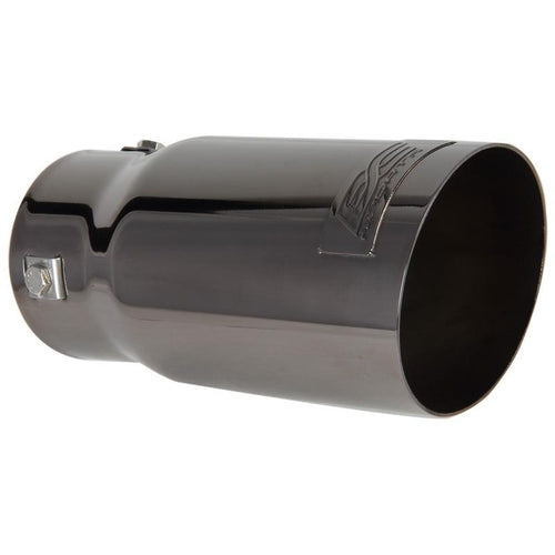 DC Sports Bolt-On Omega Black Chrome Steel Exhaust Muffler Tip - 7 5" x 3 5" x 3" Universal