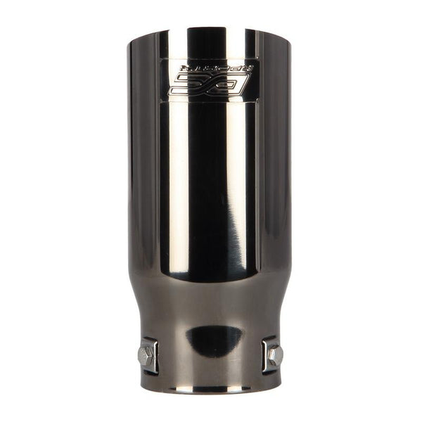 DC Sports Bolt-On Omega Black Chrome Steel Exhaust Muffler Tip - 7 5" x 3 5" x 3" Universal