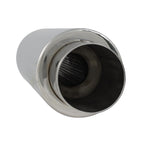 DC Sports Round Bolt-On Stainless Steel Muffler w/ Tip - 2.25" Inlet 3.75" Outlet Universal
