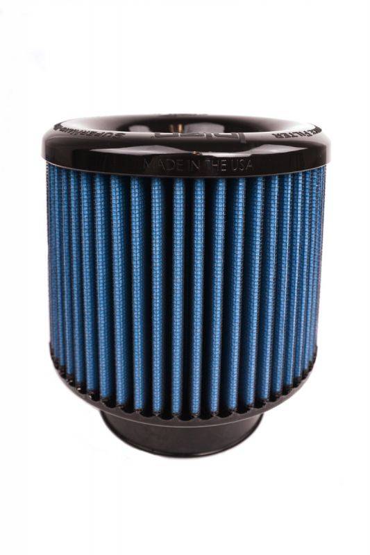 Injen Technology SuperNano-Web Air Filter - 3.50" Flange ID, 6" Base / 5" Media Height / 5.350" Inertia Top *NOTE: Due to the redesign of the current Inertia top, ALL FILTERS WILL INCLUDE A CLOSED, FLAT TOP TILL FURTHER NOTICE