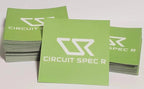 Circuit Spec R *CSR* Logo Stickers - 3x3" Gloss Lime Green