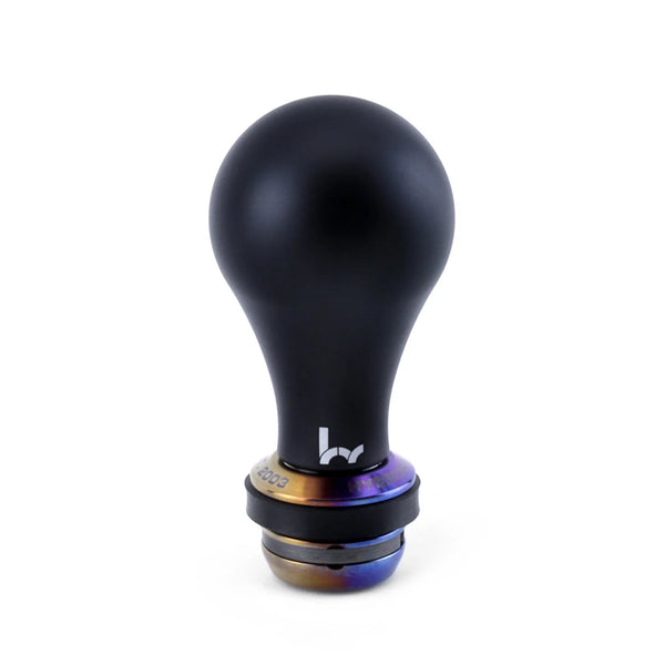 Hybrid Racing Shift Knob & Shift Boot Collar Combo - Black & Titanium - M10x1.5 thread