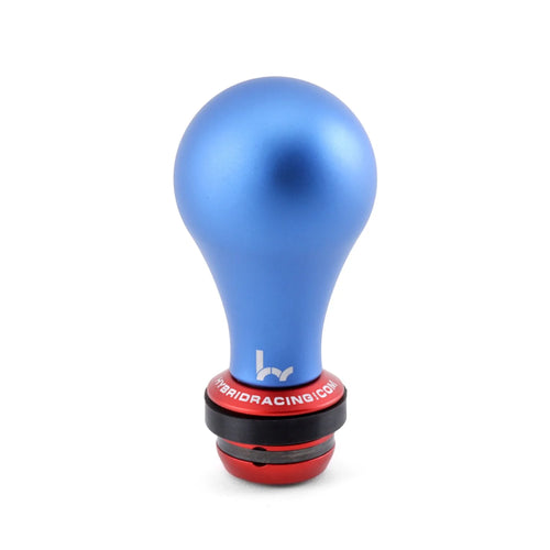 Hybrid Racing Shift Knob & Shift Boot Collar Combo - Dust Blue & Red - M10x1.5 thread
