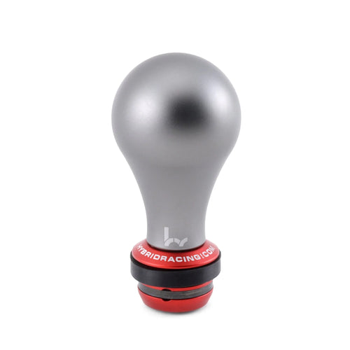 Hybrid Racing Shift Knob & Shift Boot Collar Combo - Dust Grey & Red - M10x1.5 thread
