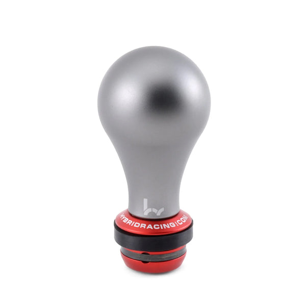 Hybrid Racing Shift Knob & Shift Boot Collar Combo - Dust Grey & Red - M10x1.5 thread