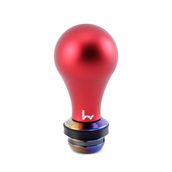 Hybrid Racing Shift Knob & Shift Boot Collar Combo - Dust Red & Titanium - M10x1.5 thread