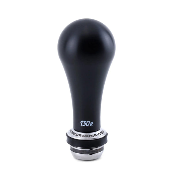 Hybrid Racing 130R Shift Knob & Shift Boot Collar Combo - Black & Stainless Steel - M10x1.5 thread