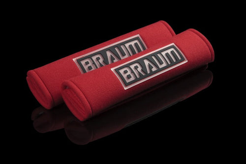 BRAUM Racing Universal Seat Belt Harness Pad Velcro Release - Red