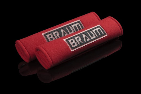 BRAUM Racing Universal Seat Belt Harness Pad Velcro Release - Red