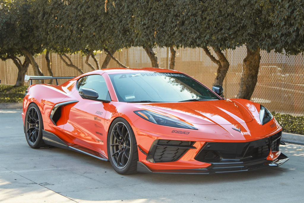 APR Performance Carbon Fiber Front Bumper Side Bezels - Chevrolet Corvette C8 (2020+)