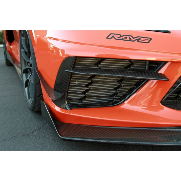 APR Performance Carbon Fiber Front Bumper Side Bezels - Chevrolet Corvette C8 (2020+)