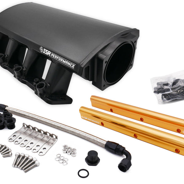 ISR Performance Fabricated Intake Manifold & Fuel Rail Kit - LS1/LS2/LS6 102MM Square Port Low Profile - Black