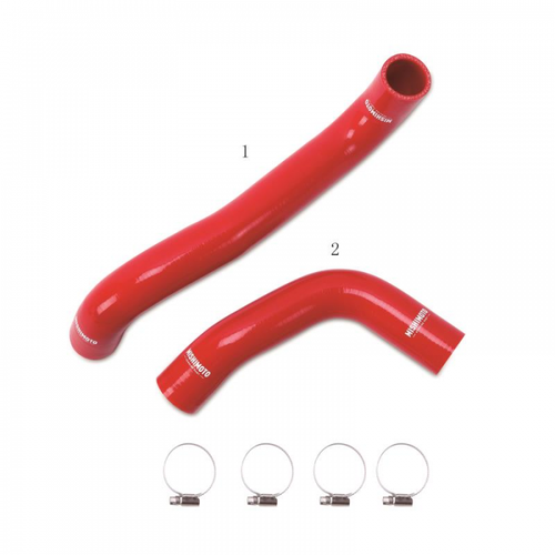 Mishimoto Silicone Radiator Coolant Hose Kit Red - Subaru STI (2008+)