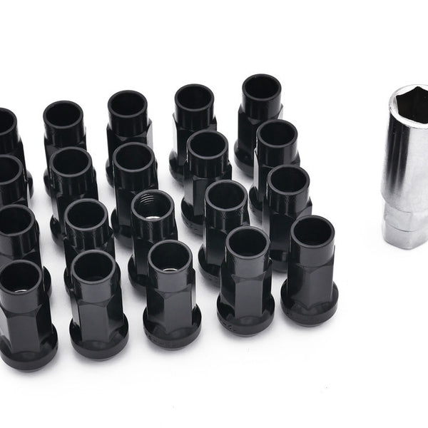 ISR Performance Steel 50mm Open Ended Lug Nuts - M12x1.25 - Black