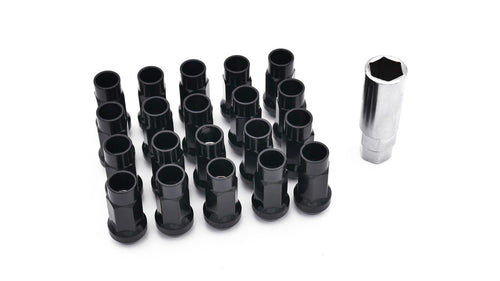 ISR Performance Steel 50mm Open Ended Lug Nuts - M12x1.50 - Black